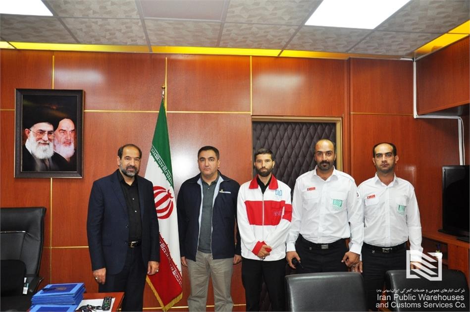 تجلیل از پرسنل واحد آتش‌نشانی و ایمنی شرکت انبارهای عمومی و خدمات گمرکی امام خمینی(ره)