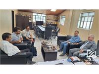 دیدار و جلسه آقای چاکراپانی تاجر بزرگ هندی با سرپرست شرکت انبارهای عمومی آستارا 1