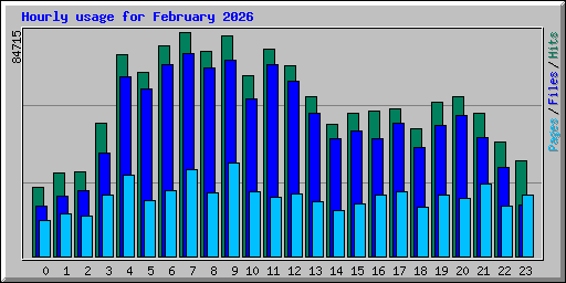 Hourly usage for February 2026