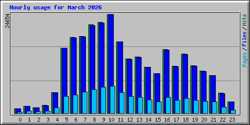 Hourly usage for March 2026
