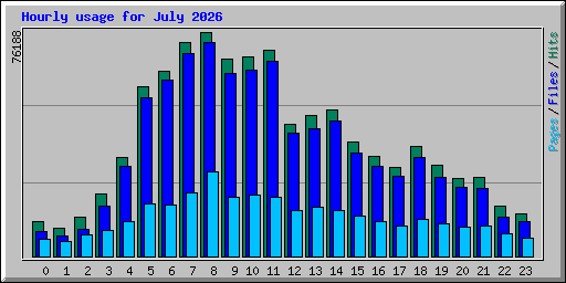 Hourly usage for July 2026